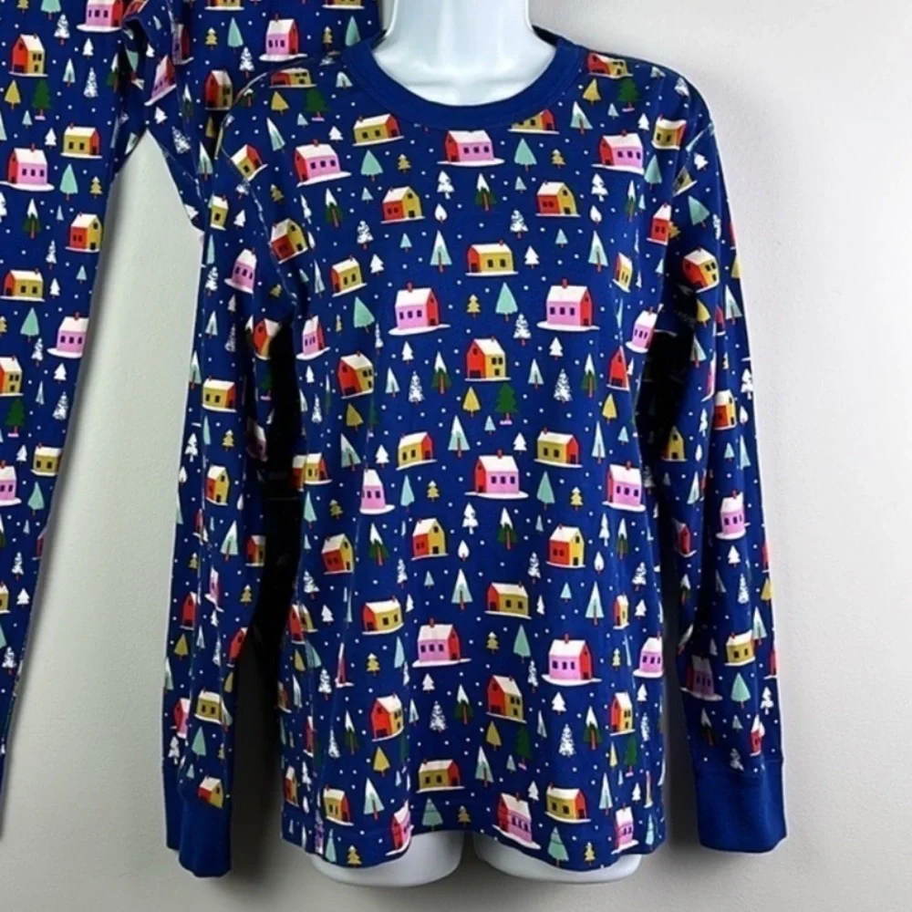 Hanna Andersson Organic Cotton Hygge House Pajamas Set XS